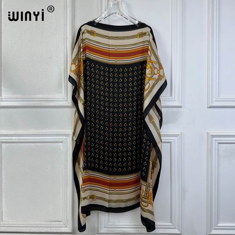 Boho Summer Beach Maxi Dress - ชุดเดรสฤดูร้อน WINYI สำหรับผู้หญิงแอฟริกัน ดีไซน์เซ็กซี่ ฟรีไซส์ ลายพิมพ์โบโฮ