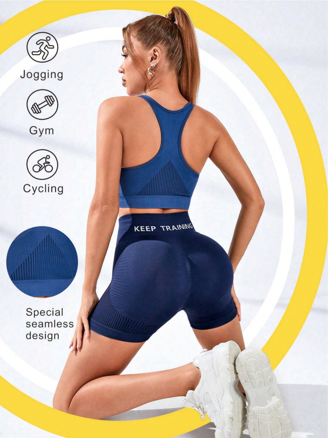 เสื้อชั้นในกีฬาแบบ Racerback ส - Seamless Ribbed Workout Tank Top บทวิจารณ์และราคา