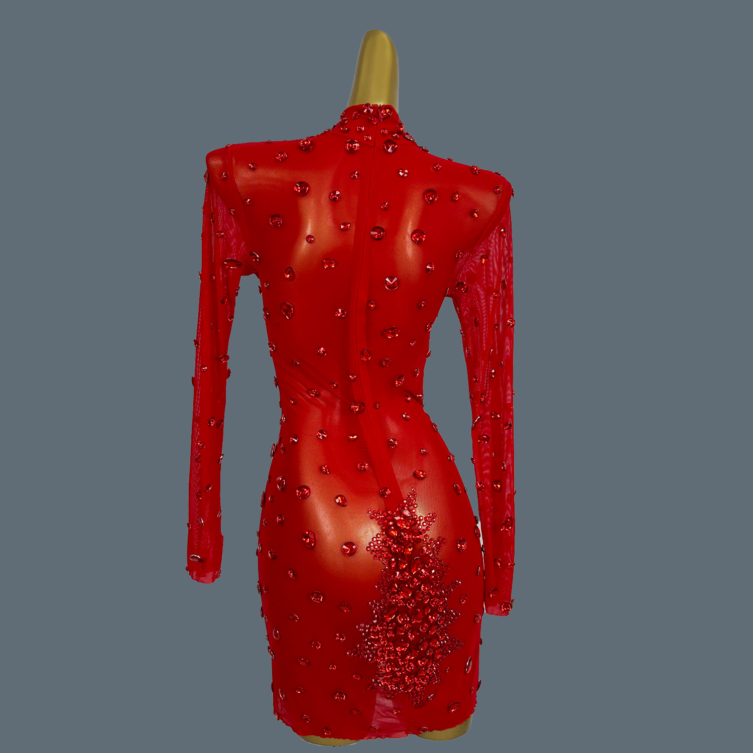 ชุดเที่ยวกลางคืนการแสดงตอนชุดม - Sparkly Rhinestone Club Party Dress บทวิจารณ์และราคา