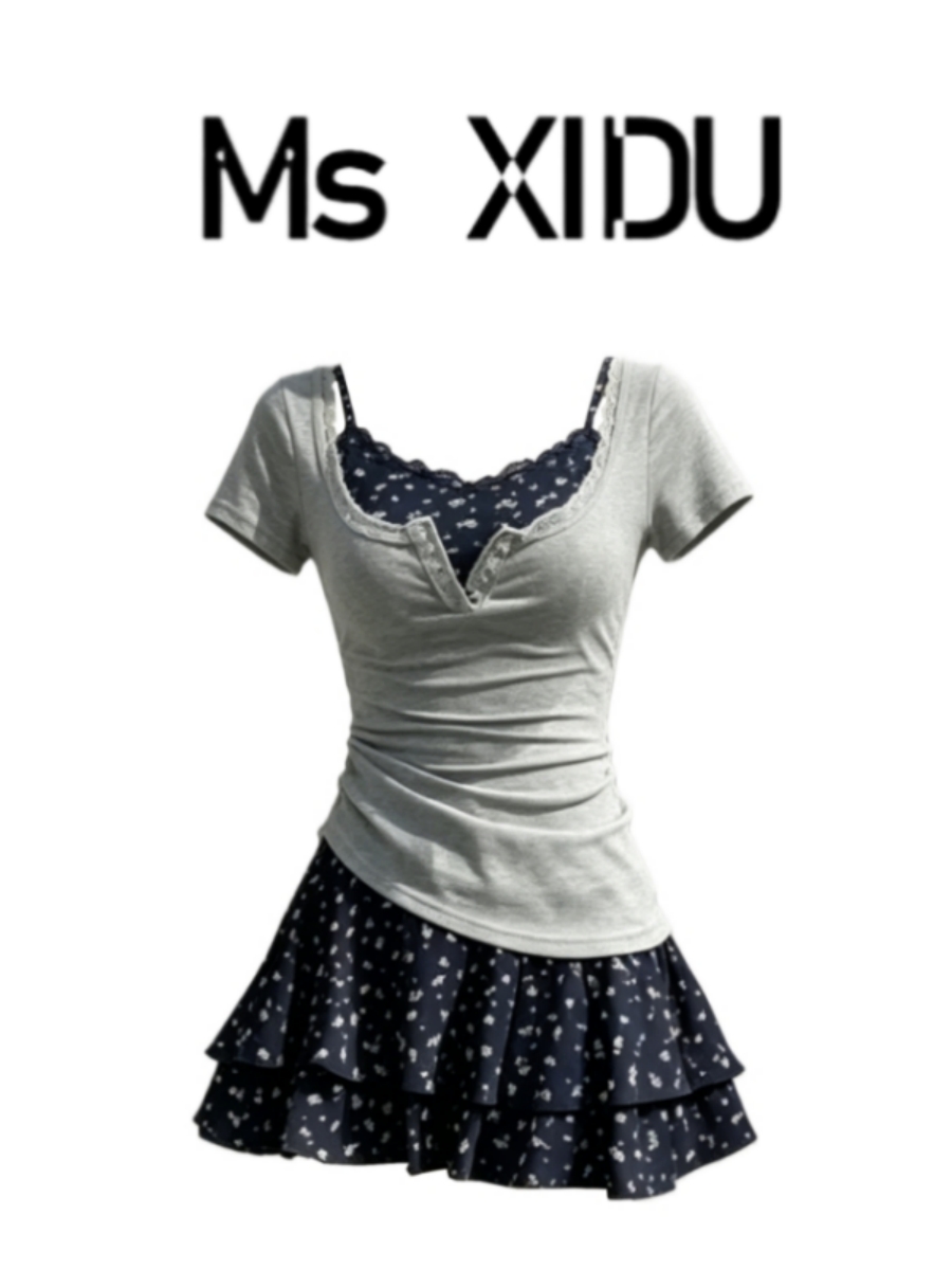 ชุดเซ็ตสไตล์เกาหลีสำหรับฤดูร้อ - Korean Style A Line Shirt Dress บทวิจารณ์และราคา