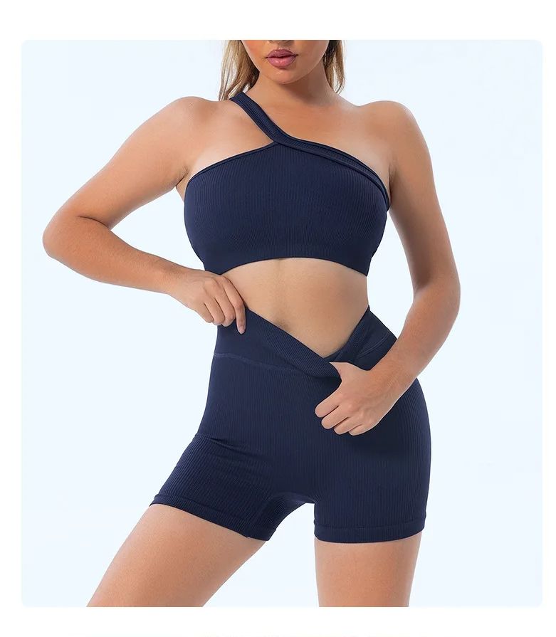 เสื้อชั้นในกีฬาแบบไหล่เดียวสำห - Seamless Ribbed Workout Tank Top บทวิจารณ์และราคา