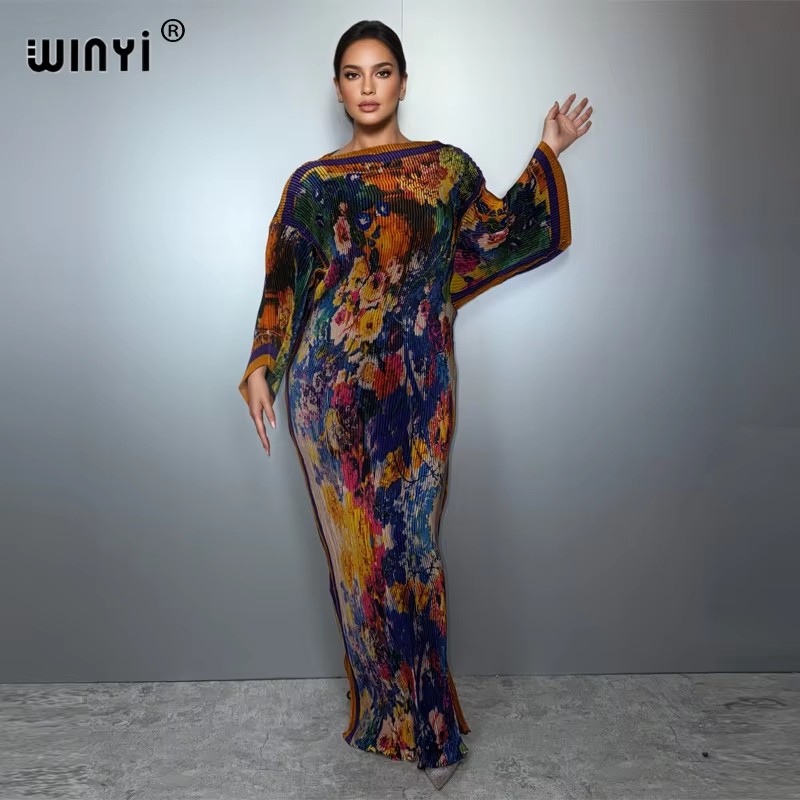 ชุดเดรสยาวพลีทเอวยางยืดทรงหลวม - Boho Summer Beach Maxi Dress บทวิจารณ์และราคา