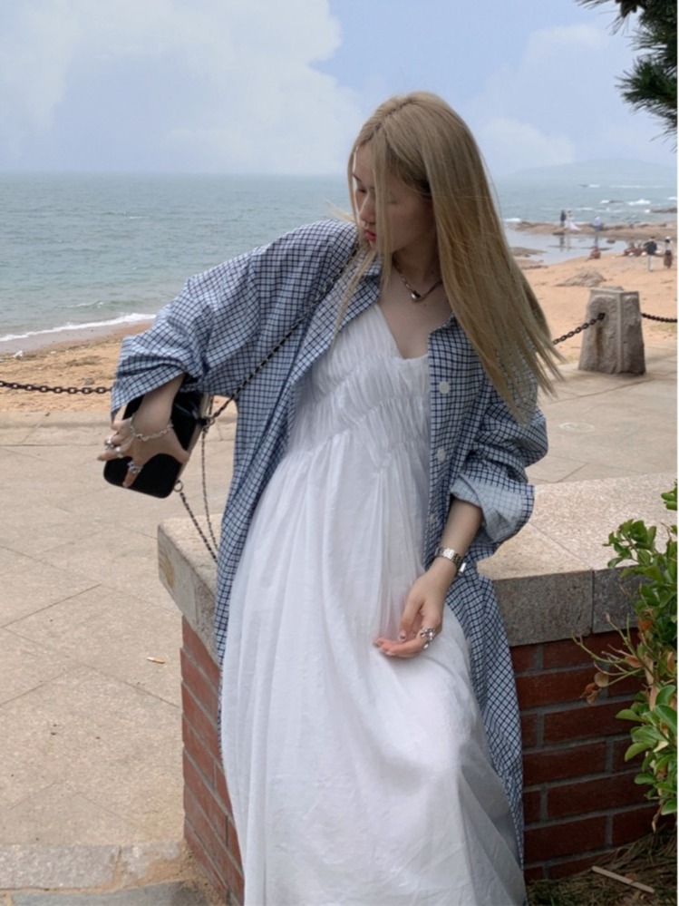 ชุดเซ็ตไซส์ใหญ่สไตล์ลำลอง เสื้ - Korean Style A Line Shirt Dress บทวิจารณ์และราคา