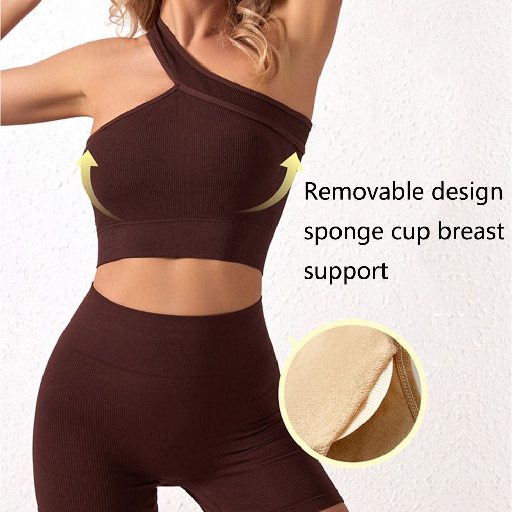 ชุดออกกำลังกายผู้หญิงแบบไร้รอย - Seamless Ribbed Workout Tank Top บทวิจารณ์และราคา