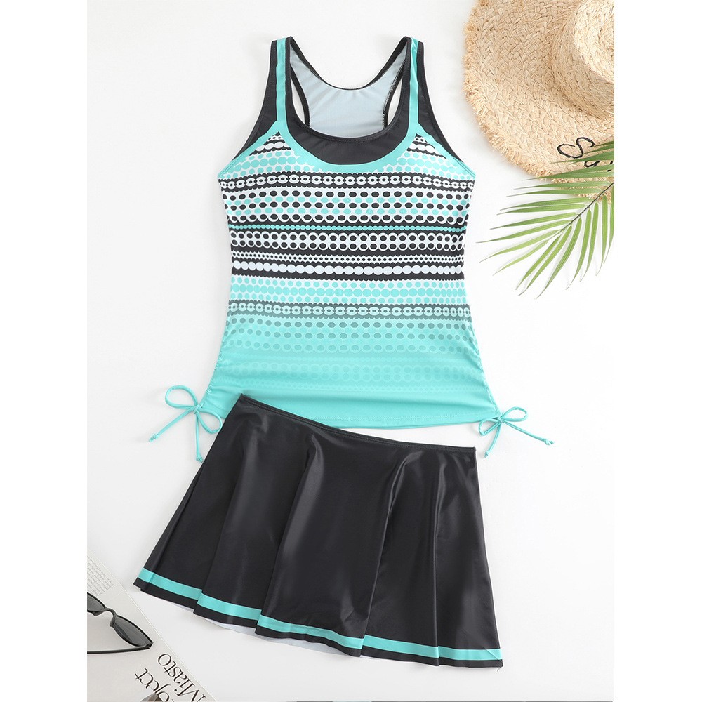 ชุดว่ายน้ำทูพีซแบบแทงกินี่สำหร - Skirts บทวิจารณ์และราคา