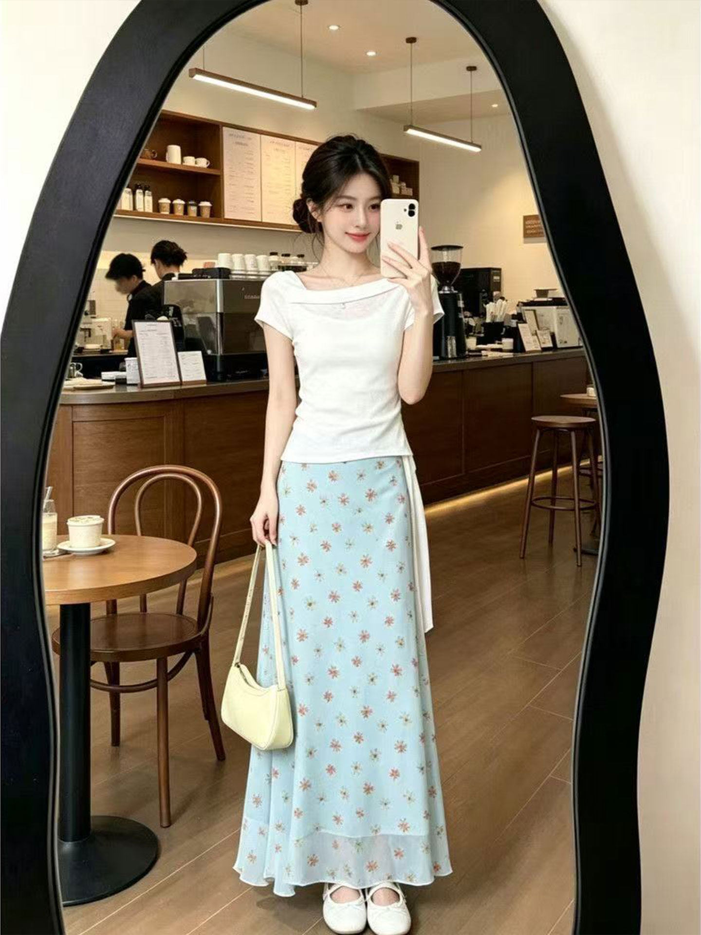 ชุดเดรสทรงเอไลน์หางปลาสไตล์เกา - Korean Style A Line Shirt Dress บทวิจารณ์และราคา