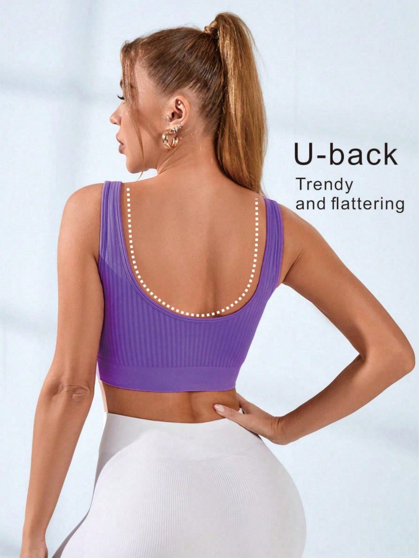เสื้อชั้นในกีฬาผู้หญิงแบบไร้ตะ - Seamless Ribbed Workout Tank Top บทวิจารณ์และราคา
