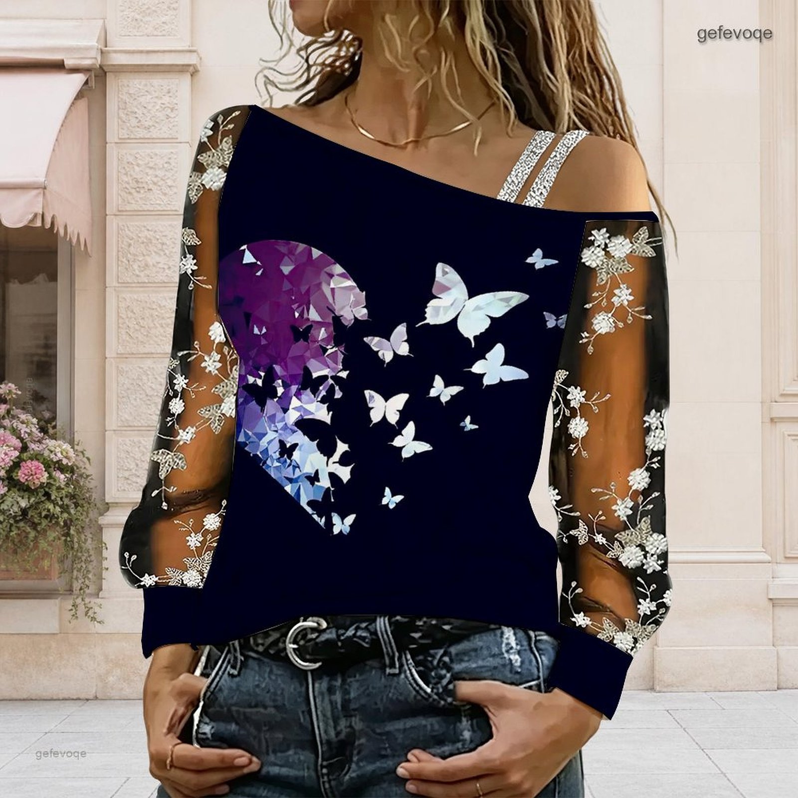 เสื้อผู้หญิงเปิดไหล่ ทรงไม่สมม - Blouses บทวิจารณ์และราคา