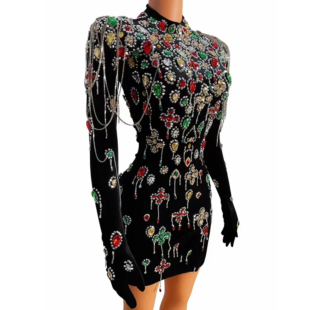 ชุดเดรสปาร์ตี้เย็นกับถุงมือวัน - Dresses บทวิจารณ์และราคา