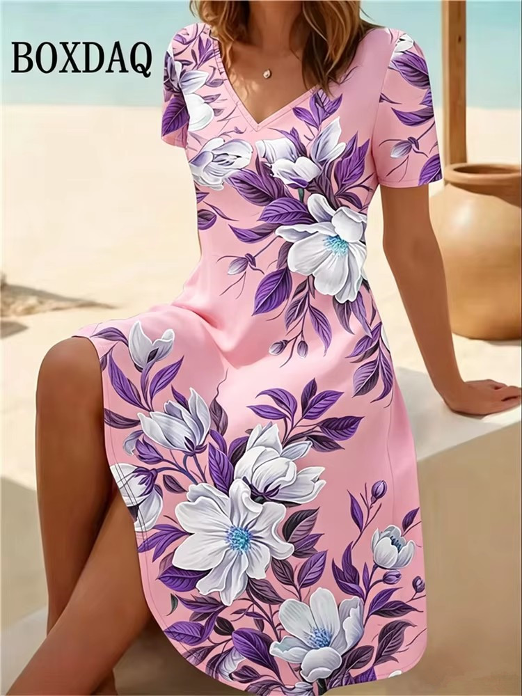 6XL พลัสไซส์ชุดเดรสผู้หญิงฤดูร - Boho Summer Beach Maxi Dress บทวิจารณ์และราคา