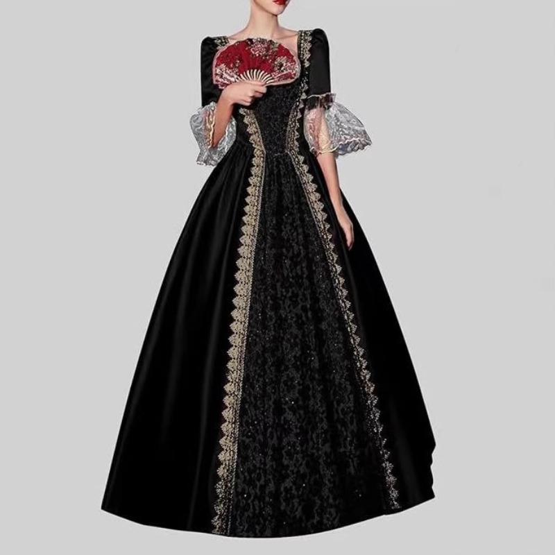 ชุดเดรสสตรี S-5XL สไตล์ยุคกลาง - Dresses บทวิจารณ์และราคา