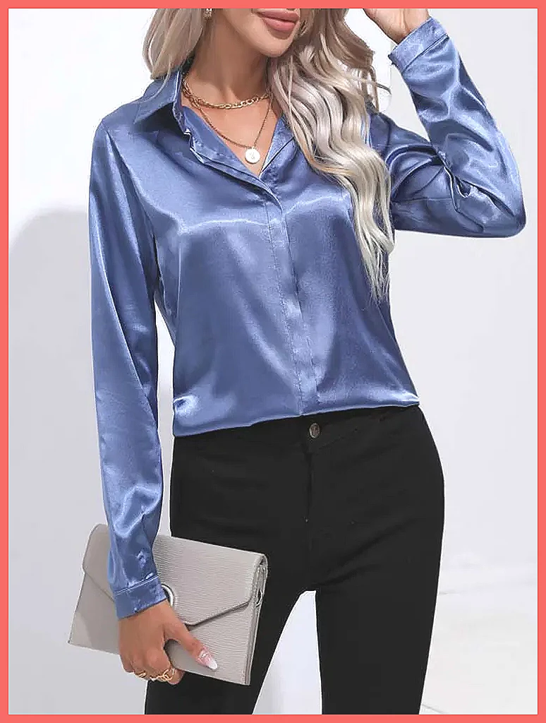 เสื้อเชิ้ตผ้าซาตินสำหรับผู้หญิ - Blouses บทวิจารณ์และราคา