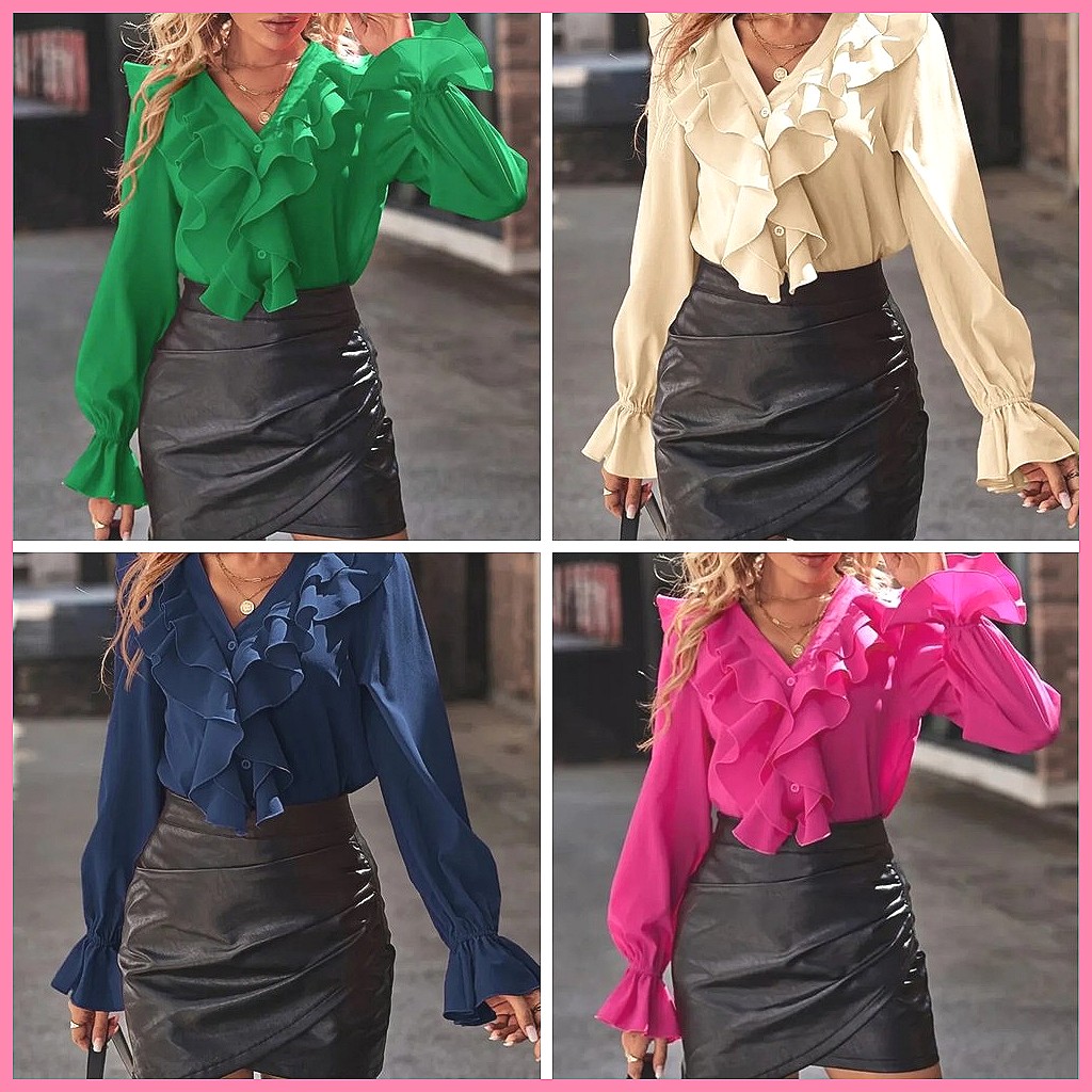 เสื้อเบลาส์แฟชั่นปี 2025 คอวี  - Blouses บทวิจารณ์และราคา