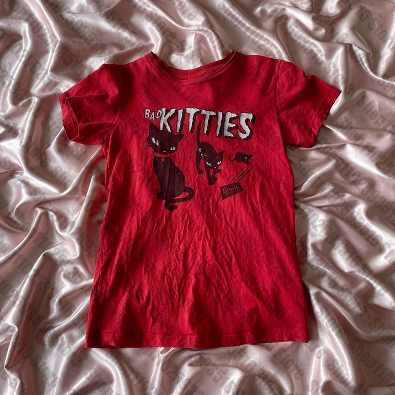 Y2K Grunge Cyber Goth Tee Vint - Y2K Graphic Baby Tee Crop บทวิจารณ์และราคา