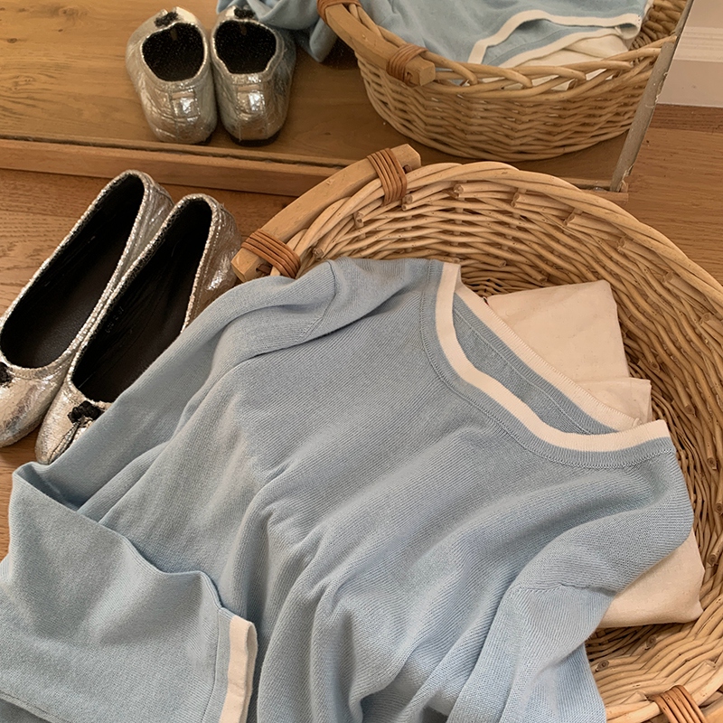 เสื้อผู้หญิงคอโอ แขนยาว ผ้าฝ้า - Blouses บทวิจารณ์และราคา