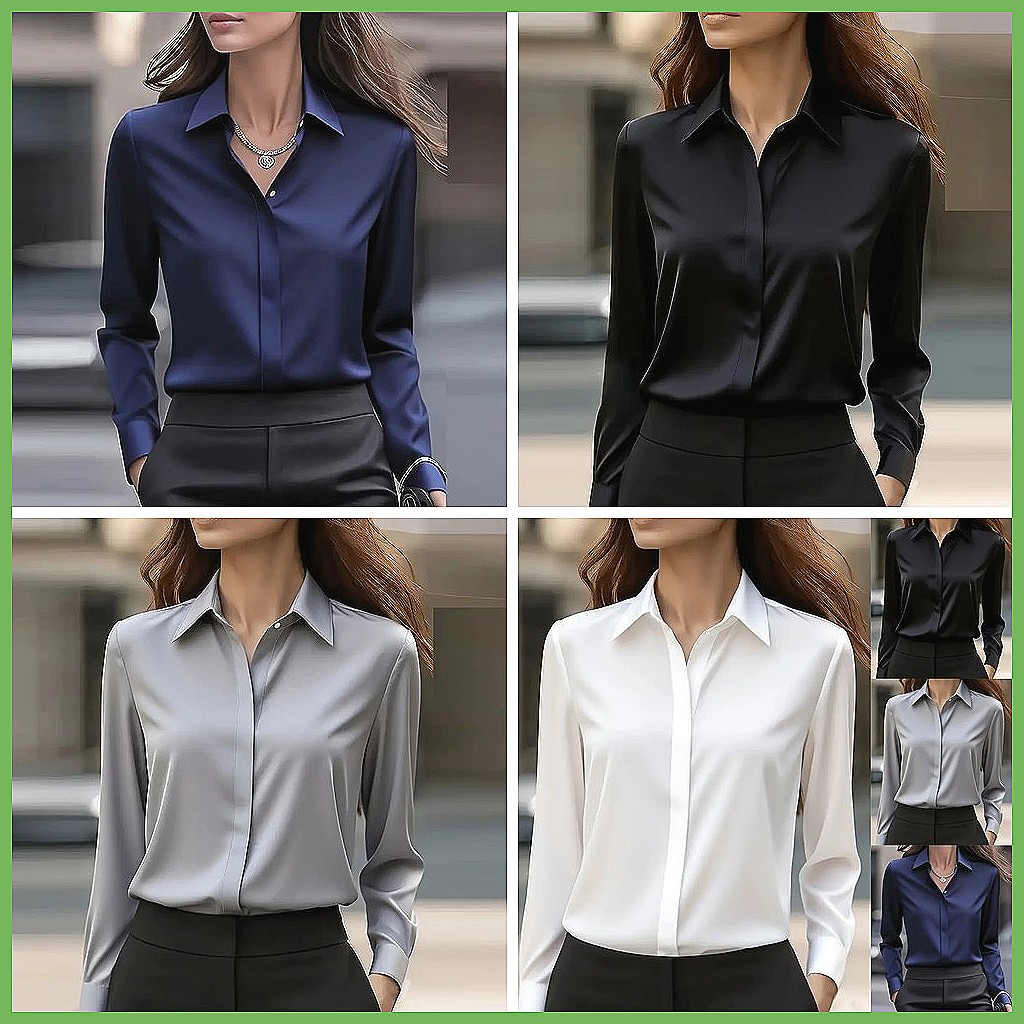 เสื้อเชิ้ตทำงานผู้หญิง แขนยาว  - Blouses บทวิจารณ์และราคา