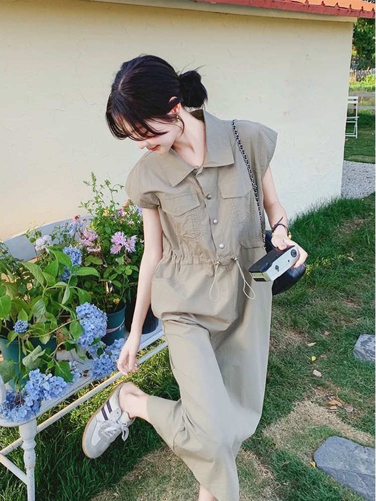 เดรสเชิ้ตทรงเอไลน์เอวสูงสไตล์เ - Korean Style A Line Shirt Dress บทวิจารณ์และราคา