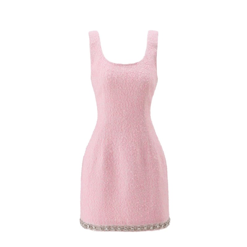 ชุดทวีดสีชมพูพรีเมียมสำหรับผู้ - Tweed Two Piece Blazer Dress บทวิจารณ์และราคา