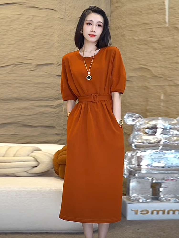 เดรสยาวทรงเอไลน์สไตล์เกาหลีสำห - Korean Style A Line Shirt Dress บทวิจารณ์และราคา