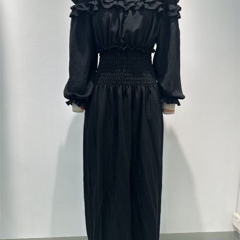 เดรสยาวผู้หญิงแบบเปิดไหล่พร้อม - Off Shoulder Puff Sleeve Sundress บทวิจารณ์และราคา