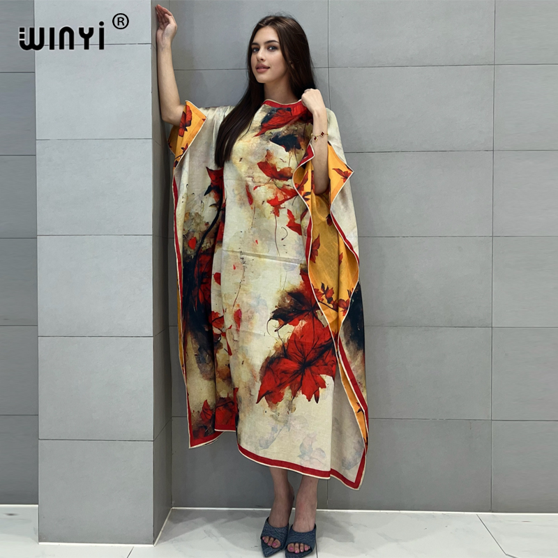 Winyi ชุดแม็กซี่เดรสพิมพ์ลายโบ - Boho Summer Beach Maxi Dress บทวิจารณ์และราคา