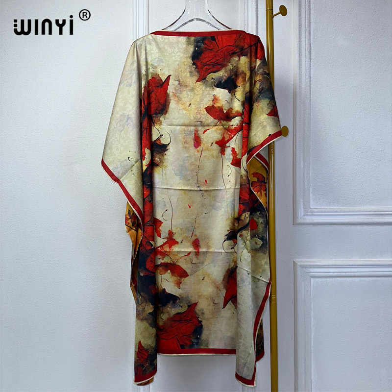Winyi ชุดแม็กซี่เดรสพิมพ์ลายโบ - Boho Summer Beach Maxi Dress บทวิจารณ์และราคา