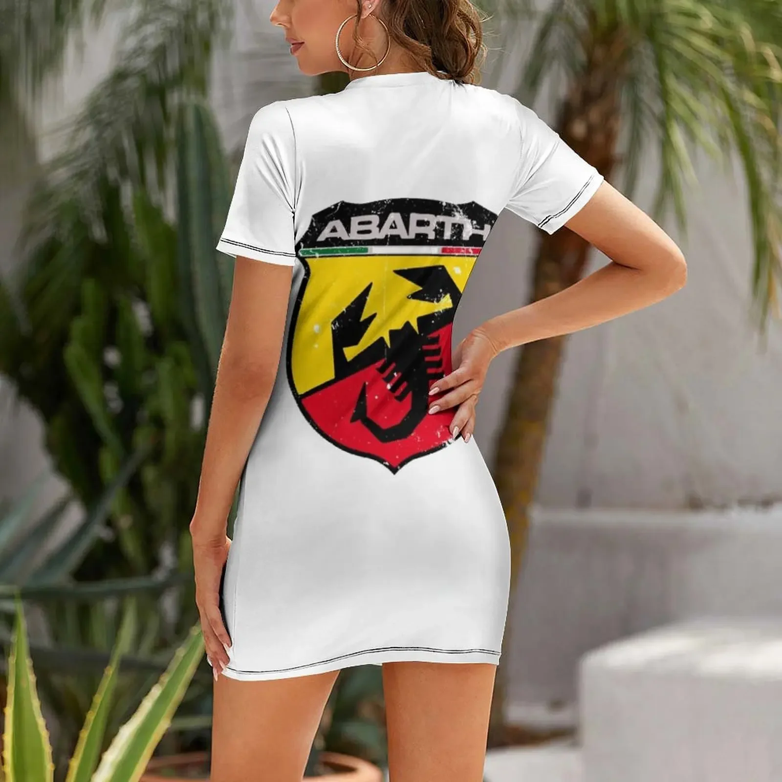 เสื้อยืดคลาสสิค Abarthlogo ชุด - Korean Style A Line Shirt Dress บทวิจารณ์และราคา