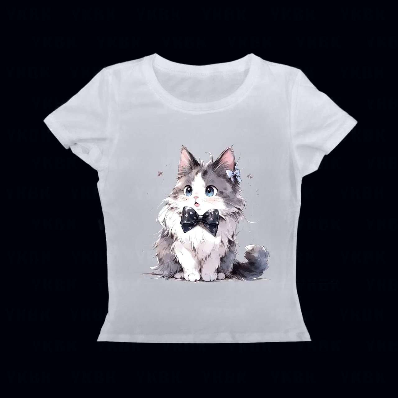 เสื้อครอปแขนสั้นลายกราฟิกสไตล์ - Y2K Graphic Baby Tee Crop บทวิจารณ์และราคา