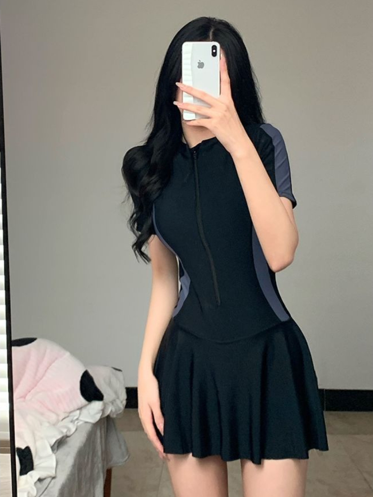 ชุดว่ายน้ำวันพีซแบบสุภาพสำหรับ - Skirts บทวิจารณ์และราคา